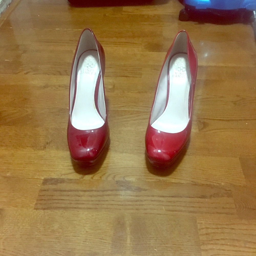 Red Platform Pumps - image 1
